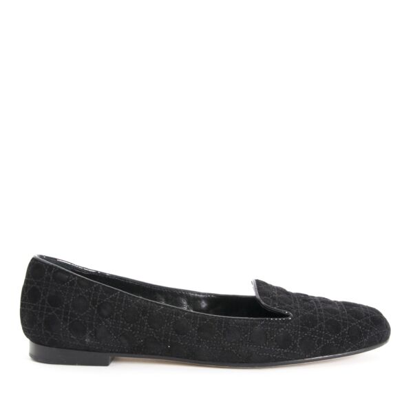 looking for a secondhand Christian Dior Black Suede Cannage Loafers - size 39,5