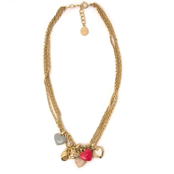 koop online tegen de beste prijs Dior Heart Charms Necklace