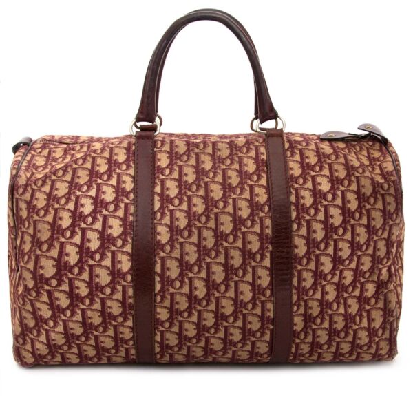 Christian Dior Vintage Trotteur Monogram Boston Bag