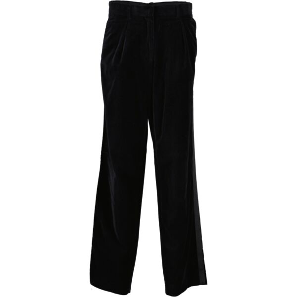 Shop safe online at Labellov in Antwerp this 100% authentic second hand Dries Van Noten Black Velvet Trousers - Size 38
