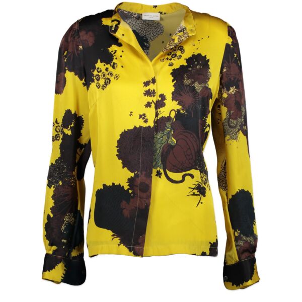 Dries Van Noten Yellow Silk Blouse - Size 36
