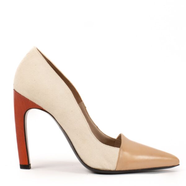 Dries Van Noten Tri-Color Canvas Pumps