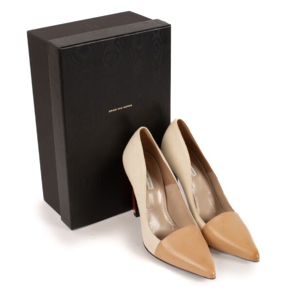 Dries Van Noten Tri-Color Canvas Pumps - Size 37