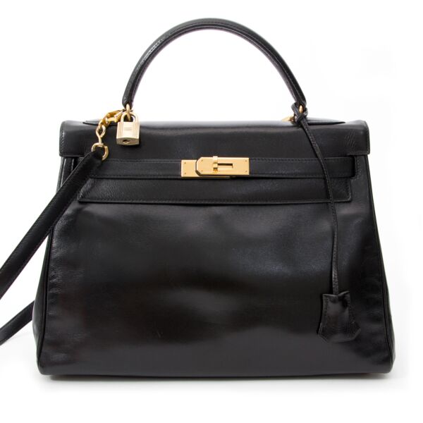 Hermès Kelly so black Bag With Shoulder Strap Black Box Calf vent exclusive sac a main hermes noir our le meilleur prix 100% authentic occasion 