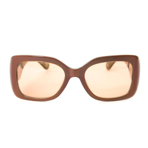 Brand new and authentic Chanel Bicolor Sunglasses in khaki green and brown.