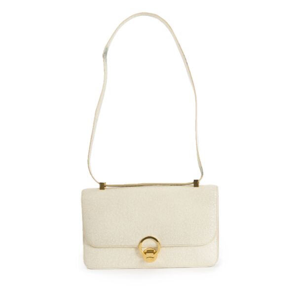 koop online jouw tweedehands Hermès Off-White Pork Leather Handbag