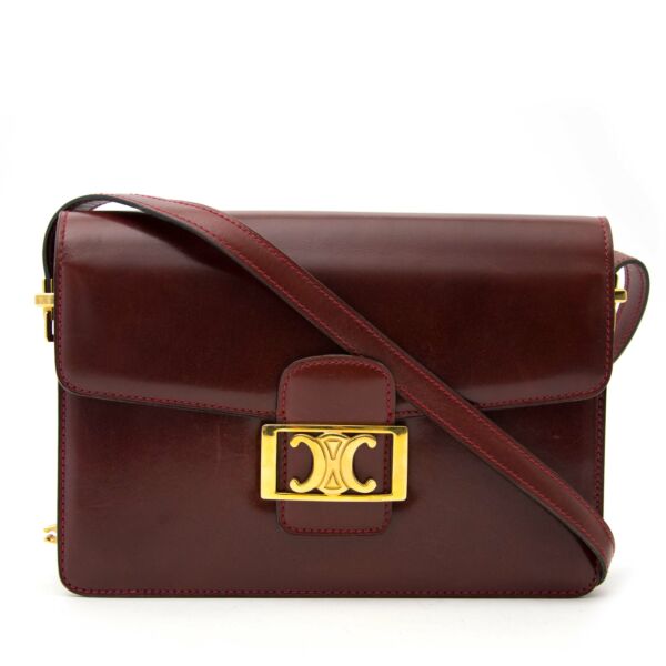 Céline Burgundy Crossbody Bag 
