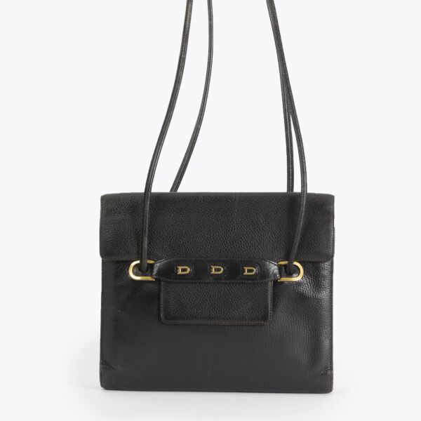 koop online jouw tweedehands Delvaux Black Leather Crossbody Bag