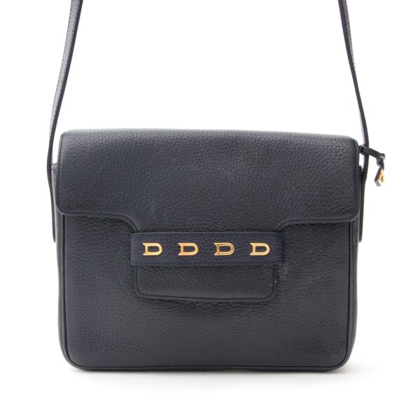 Delvaux Messenger Flap Bag Blue Marine 