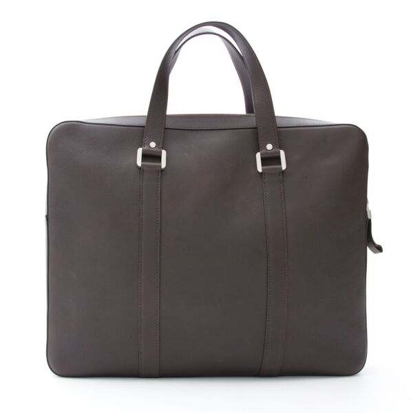 Delvaux Newspaper Bag Sellier Dark Brown Voor luxe goederen, bezoek labellov's webshop voor een Delvaux 