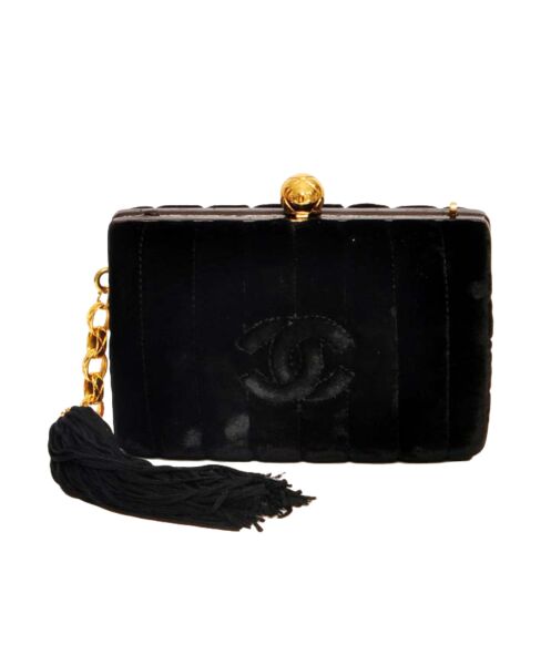 Suede mini box clutch 