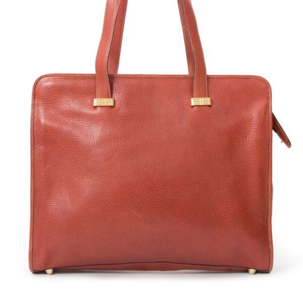 Vintage Emanuel Ungaro Clay Rosso Tote Porte Documents Laptop Bag 