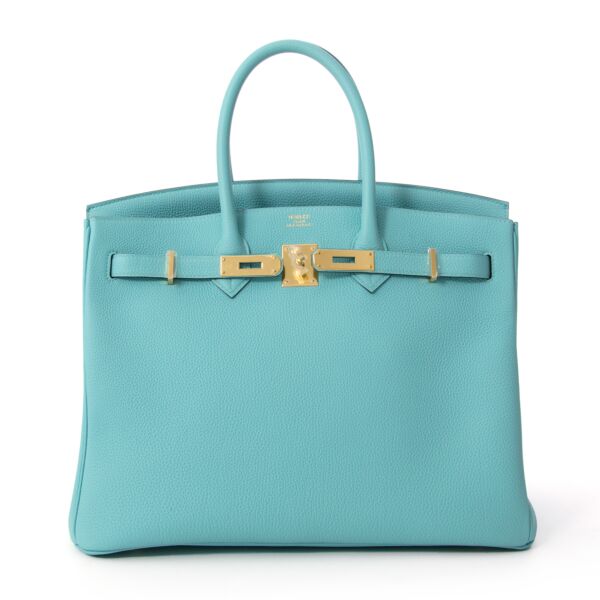 Hermès Birkin 35 Togo Bleu Atoll GHW 