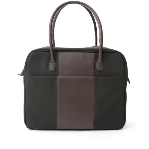 koop veilig online aan de beste prijs Delvaux Brown Airess Shoulder Bag Canvas + Toiletry case