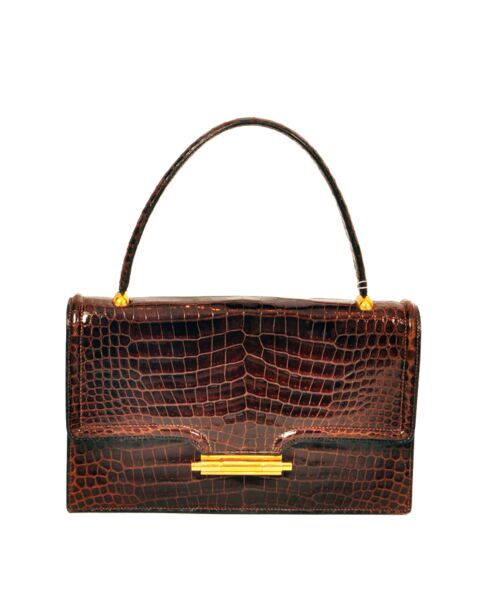 Vintage Hermes Mephisto Chocolate Brown Croco Handbag . Vind 100% authentieke tweedehands Hermes sjaals en accessoires.  Trouvez seconde main Hermes foulards & accessoires d'occasion. Authenticité garantie.