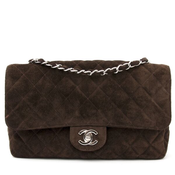 Chanel Brown Suede Flap Bag kopen en verkopen aan de allerbeste prijs van het internet