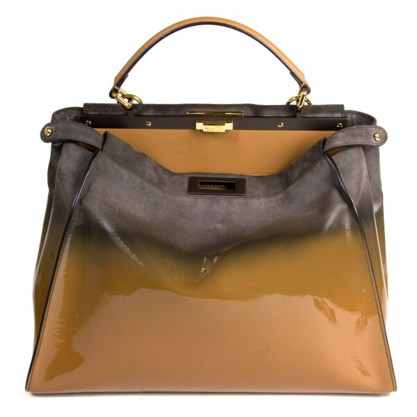 Fendi Peekaboo Large Ombré Patent Leather And Suede for the best price