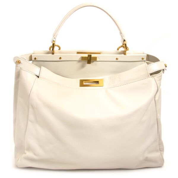 Fendi Peekaboo Cream White Large Bag kopen en verkopen aan de beste prijs