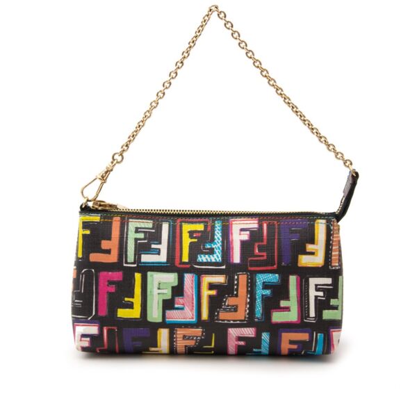 Authentic Fendi Mini Monogram Clutch for sale online at labellov.com