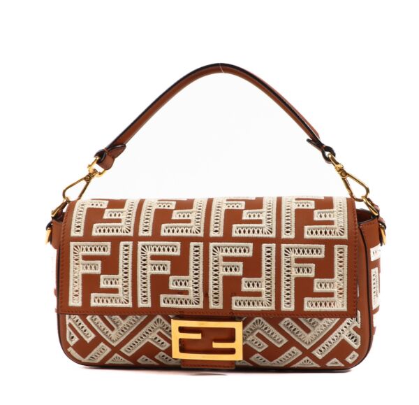 Fendi Brown Baguette FF Shoulder Bag
