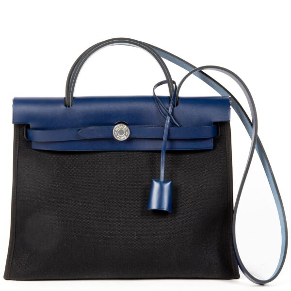 Hermès Herbag Zip 31 Toile Militaire / Vache Hunter 