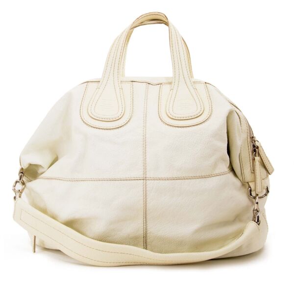 givenchy large white cream nightingale bag now for sale at labellov vintage fashion webshop belgium