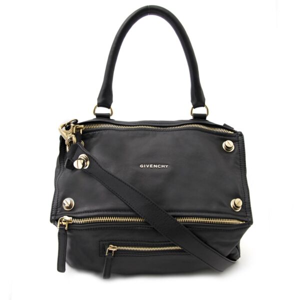 Givenchy Black Pandora Medium Leather Satchel Bag