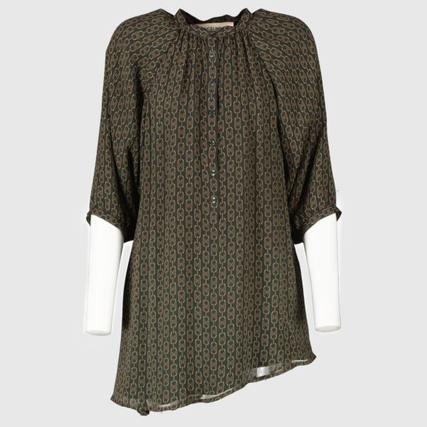 Celine Monogram Silk Top - Size FR38