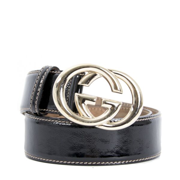 Gucci Black Patent Leather Belt te koop online bij Labellov