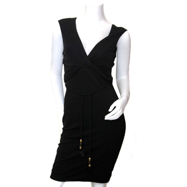 buy authentic gucci black tie knot dress now at labellov vintage fashion webshop belgium