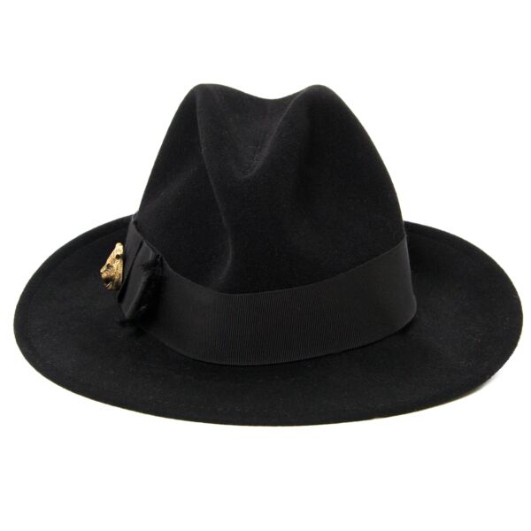 Gucci Black Wool Felt Hat  te koop