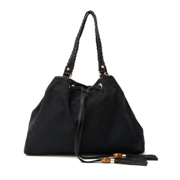 Koop en verkoop uw Gucci Black Monogram Peggy Tote Bag designer handtassen bij Labellov