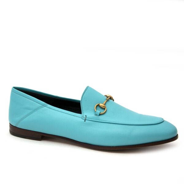 Never used *NEVER USED* Gucci Acquamarine Agnello Plongé Loafers - Size 41