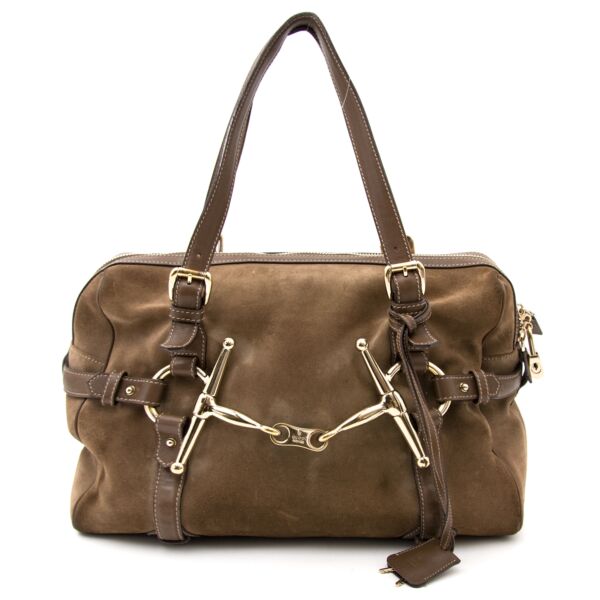 Shop Gucci 85th Anniversary Brown Boston Bag online