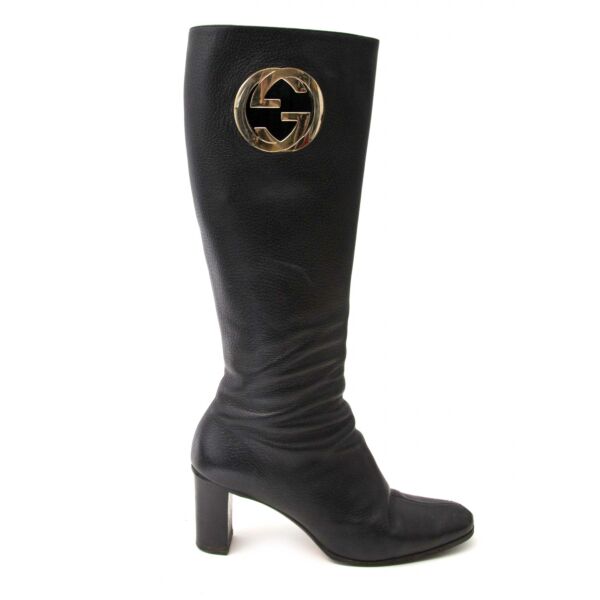 Gucci Black Leather Boots for the best price available online