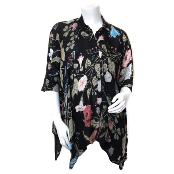 gucci silk flower blouse now for sale at labellov vintage fashion webshop belgium