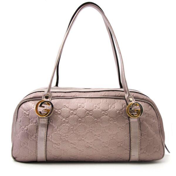 Gucci Guccisima Metallic Rose Bowling Bag 