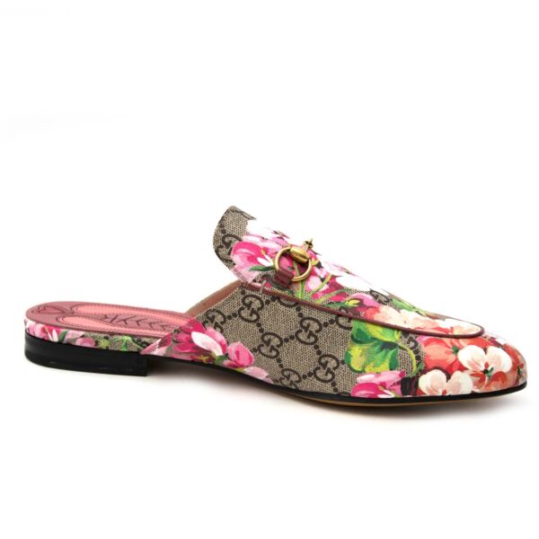 *NEVER WORN*Gucci Monogram Princeton GG Blooms Slipper - Size 41