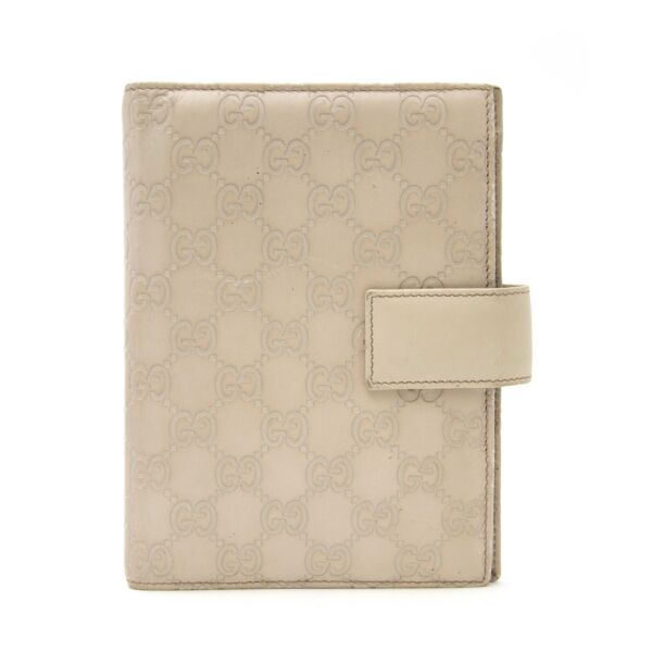 Gucci Guccissima Cream Leather Agenda for the best price available online