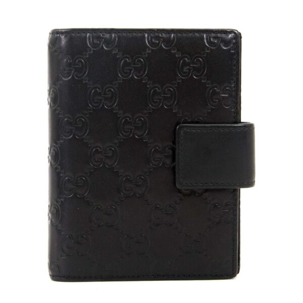 gucci guccissima small black agenda now for sale at labellov vintage fashion webshop belgium
