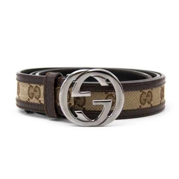 Gucci Monogram GG Belt for sale online www.labellov.com or in store at Antwerp, Labellov sells a lot of authentic designer goods. 