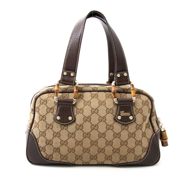 gucci bamboo monogram canvas bag now online for the best price at labellov.com