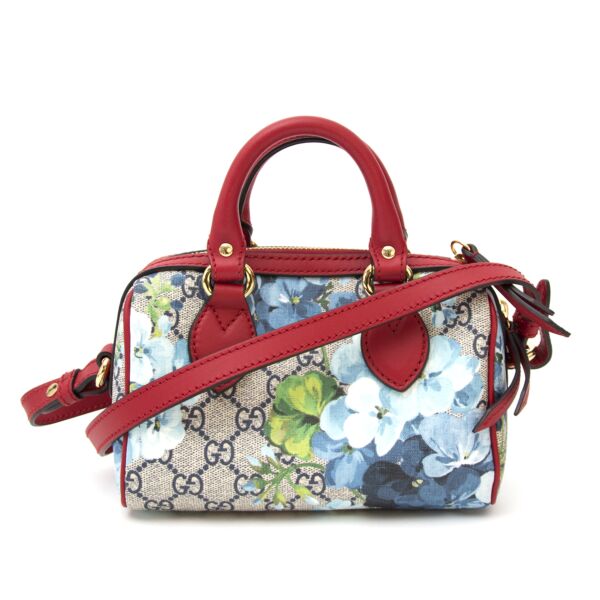 shop safe online as new Gucci Mini Boston Bloom Supreme 