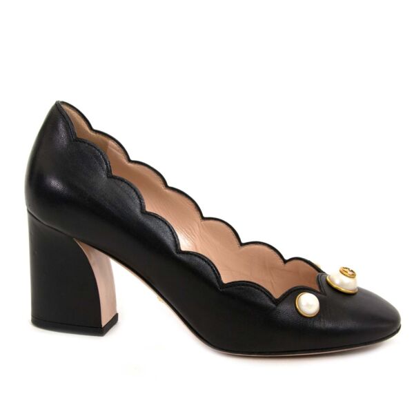 gucci gg pearl pumps now for sale at labellov vintage fashion webshop belgium