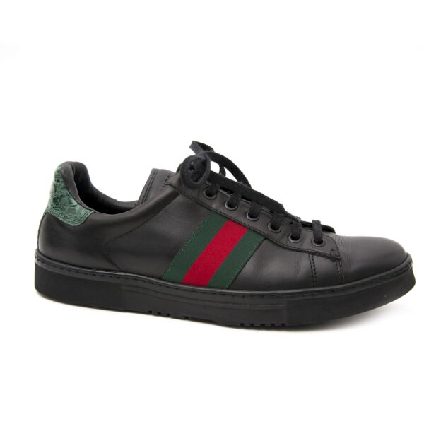 Gucci Leather Sneakers Nero Verdo Rosso Size 36,5 at the best price 2017