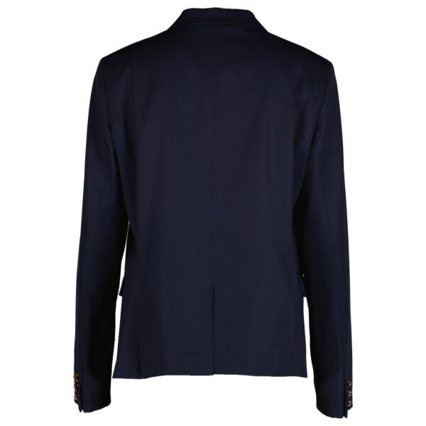 Gucci Bamboo Button Blue Wool Blazer Jacket - IT46