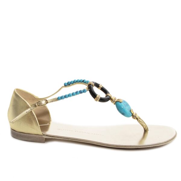 Giuseppe Zanotti Gold Sandals - 38 For the best price at LabelLov. Pour le meilleur prix à LabelLOV. Voor de beste prijs bij LabelLOV. 