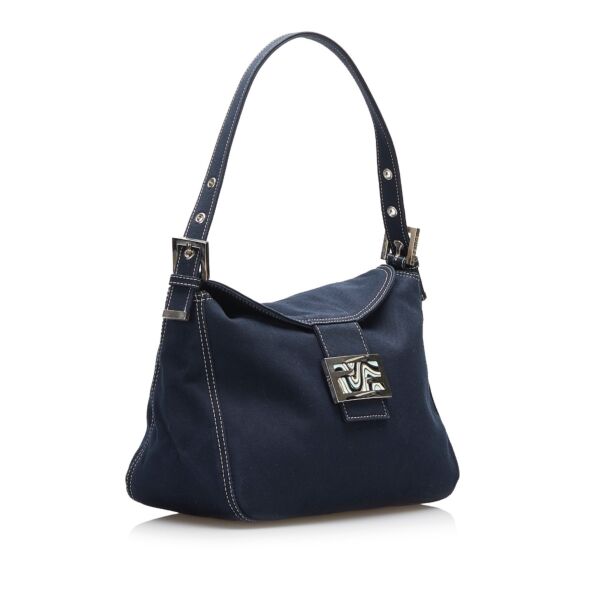 Fendi Blue Fabric Shoulder Bag