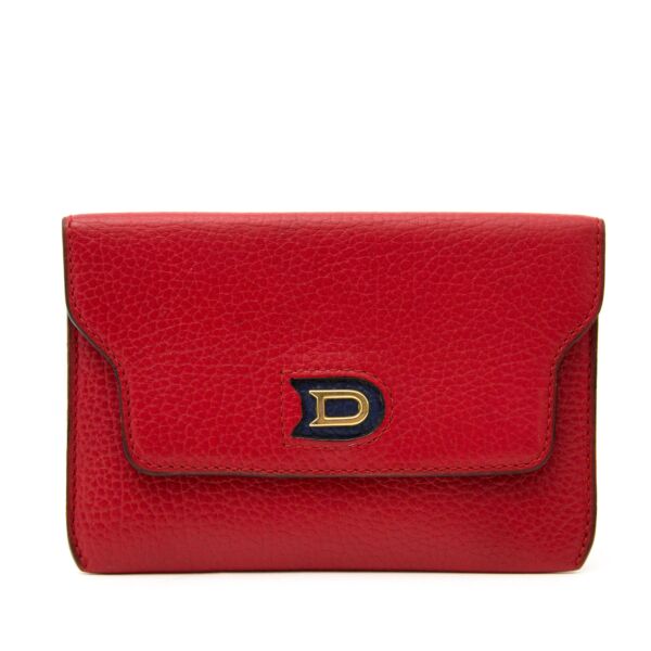Delvaux Red Coin Wallet 