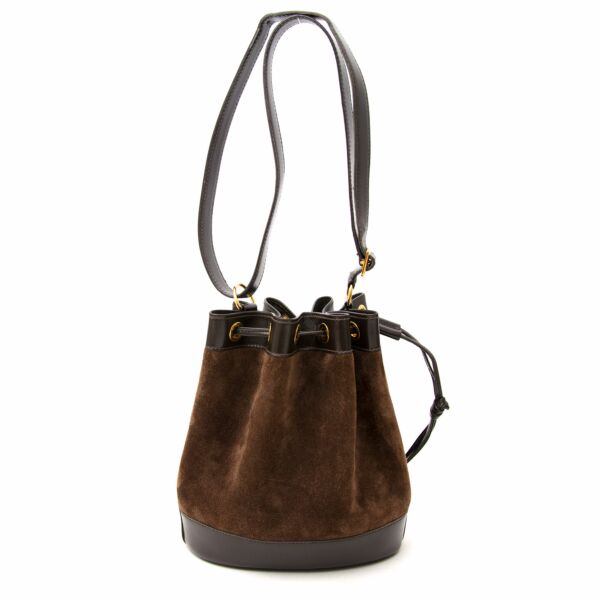 acheter en ligne pour le meilleur prix sac a main Hermes Brown Suede Bucket Bag